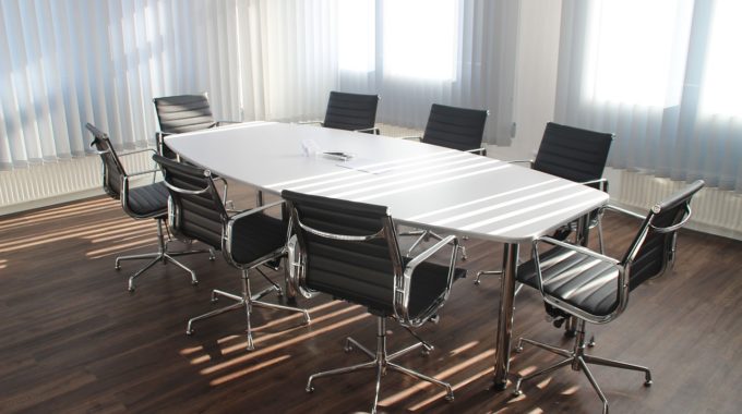 An Empty Conference Room Table