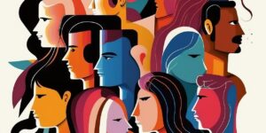 graphic of colorful people